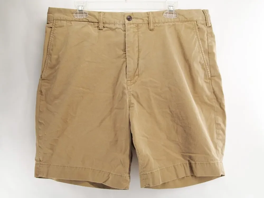 Polo Ralph Lauren Men's 38 Khaki Chino Stretch Classic Fit Flat Front Shorts 9
